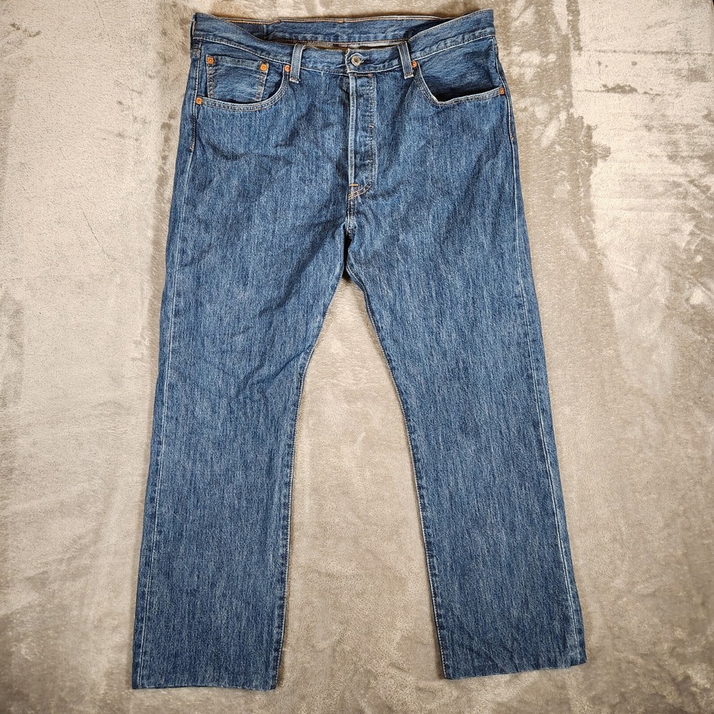 Levi's 501XX Jeans Men's 38X32 Blue Button Fly Denim Hemmed